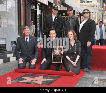 Leron Gubler Billy Bob Thornton Jack Cusack Joan Cusack Jack Black John Cusack honored with a Star on Hollywood Walk of Fame Stock Photo