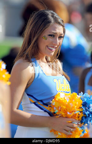 Sept. 25, 2010 - Austin, Texas, United States of America - A UCLA Bruins Cheerleader performs during the game between the University of Texas and UCLA. The Bruins defeated the Longhorns 34-12. (Credit Image: © Jerome Miron/Southcreek Global/ZUMApress.com) Stock Photo