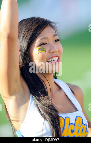 Sept. 25, 2010 - Austin, Texas, United States of America - A UCLA Bruins Cheerleader performs during the game between the University of Texas and UCLA. The Bruins defeated the Longhorns 34-12. (Credit Image: © Jerome Miron/Southcreek Global/ZUMApress.com) Stock Photo
