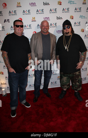 (L-R) Corey Harrison Rick Harrison and Austin 'Chumlee' Russell of Pawn Stars A&E Networks 2012 Upfront at Lincoln Center New Stock Photo