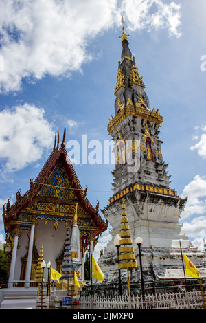 The Beautiful churches, temples, Thailand and blue sky. Stock Photo