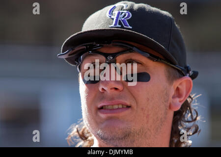 Sept. 29, 2010 - Denver, Colorado, U.S. - MLB Baseball - Colorado Rockies  shortstop TROY TULOWITZKI prepares before a