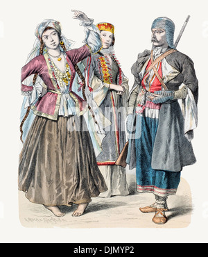 Costumes of the Caucasus, 19th Century. Bajadere of Chemakha ...