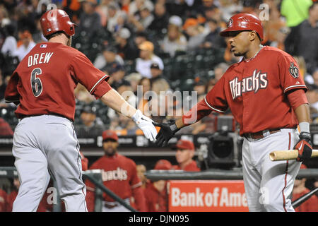 Arizona Diamondbacks third baseman Drew Ellis warms up during the first  inning of a spring training baseball game against the San Francisco Giants  Wednesday, March 23, 2022, in Scottsdale, Ariz. (AP Photo/Ross