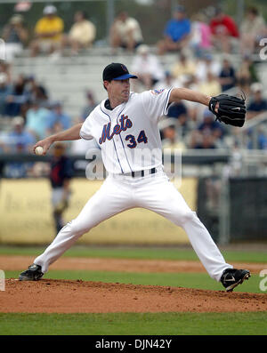 Mar 03, 2008 - Port St. Lucie, Florida, USA - New York Mets' pitcher MIKE PELFREY, No. 34, pitches during a game against the Atlanta Braves at Tradition Stadium. (Credit Image: © Meghan McCarthy/Palm Beach Post/ZUMA Press) RESTRICTIONS: * USA Tabloids Rights OUT * Stock Photo