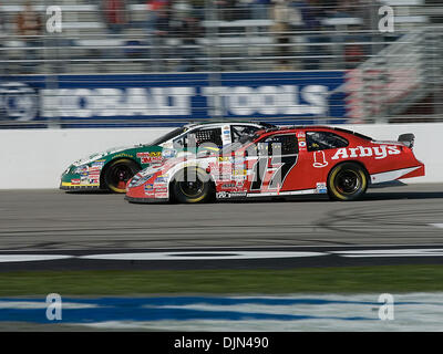 Mar 08, 2008 - Hampton, Georgia, USA - NASCAR 2008 - MATT KENSETH driver of the #17 Arby's Ford, passes JEFF BURTON during the Nicorette 300 at Atlanta Motor Speedway on Saturday, March 8, 2008. (Credit Image: © Timothy L. Hale/ZUMA Press) Stock Photo