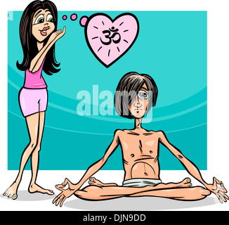 Cartoon Humor Illustration People Practicing Yoga Positions Asanas Stock  Vector by ©izakowski 224678466
