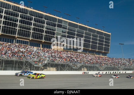 Mar 09, 2008 - Hampton, Georgia, USA - The field moves through turn four during the Kobalt Tools 500 at Atlanta Motor Speedway on Sunday, March 9, 2008. (Credit Image: © Timothy L. Hale/ZUMA Press) Stock Photo