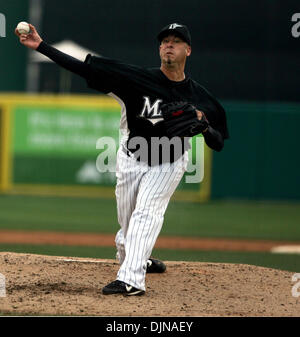 Mar 11, 2008 - Jupiter, Florida, USA - Pitcher JUSTIN MILLER throws in the fifth inning between Marlins and Washington Nationals, at Roger Dean Stadium. (Credit Image: © Cannistraci Lucas I/Palm Beach Post/ZUMA Press) RESTRICTIONS: * USA Tabloids Rights OUT * Stock Photo