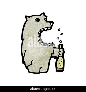 Retro cartoon with texture. Isolated on White. Stock Vector