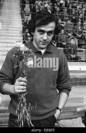 Apr 30, 2008 - St. Petersburg, Russia - The 2008 UEFA Champions League Final will be played on 21 May 2008 at the Luzhniki Stadium in Moscow, Russia. Pictured: FILE 1982. Then Famous french football player MICHEL PLATINI in Moscow. (Credit Image: © PhotoXpress/ZUMA Press) RESTRICTIONS: * North and South America Rights Only * Stock Photo