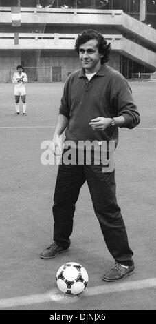 Apr 30, 2008 - St. Petersburg, Russia - The 2008 UEFA Champions League Final will be played on 21 May 2008 at the Luzhniki Stadium in Moscow, Russia. Pictured: FILE 1982. Then Famous french football player MICHEL PLATINI in Moscow. (Credit Image: © PhotoXpress/ZUMA Press) RESTRICTIONS: * North and South America Rights Only * Stock Photo