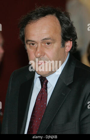 Apr 30, 2008 - St. Petersburg, Russia - The 2008 UEFA Champions League Final will be played on 21 May 2008 at the Luzhniki Stadium in Moscow, Russia. Pictured: FILE April 3, 2008, (L-R) UEFA President MICHEL PLATINI brings the UEFA Cup to Moscow. (Credit Image: © PhotoXpress/ZUMA Press) RESTRICTIONS: * North and South America Rights Only * Stock Photo