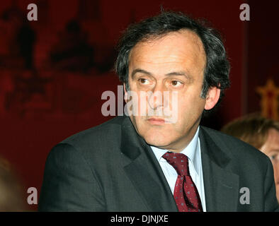 Apr 30, 2008 - St. Petersburg, Russia - The 2008 UEFA Champions League Final will be played on 21 May 2008 at the Luzhniki Stadium in Moscow, Russia. Pictured: FILE April 3, 2008, UEFA President MICHEL PLATINI brings the UEFA Cup to Moscow. (Credit Image: © PhotoXpress/ZUMA Press) RESTRICTIONS: * North and South America Rights Only * Stock Photo