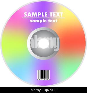 A blank DVD or CD disc with rainbow over a white background Stock Vector  Image & Art - Alamy