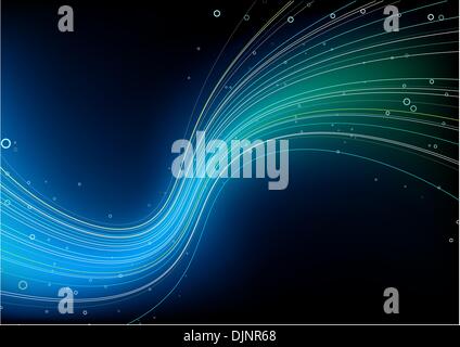 Vector illustration of futuristic background made of Abstract composition of curved lines. Great for backgrounds or layering ove Stock Vector