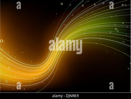 Vector illustration of futuristic background made of Abstract composition of curved lines. Great for backgrounds or layering ove Stock Vector