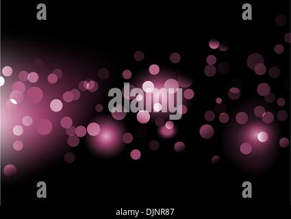 Vector illustration of disco lights dots pattern on black background Stock Vector