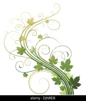 Vector illustration of style Floral Background Stock Vector