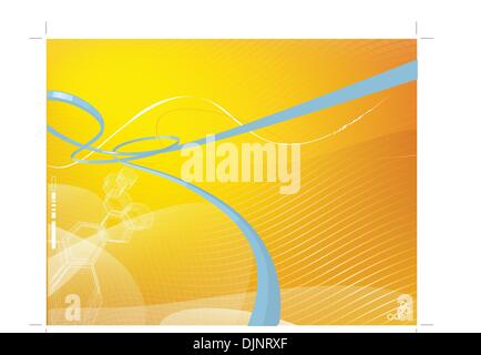 Vector illustration - abstract background made of polygonal forms and curved lines Stock Vector