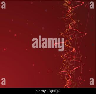 Red Abstract lines background: composition of curved lines - great for backgrounds, or layering over other images Stock Vector