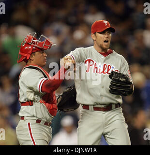 Oct 29, 2008 - Philadelphia, Pennsylvania, USA - Phillies BRAD LIDGE and  CARLOS RUIZ celebrate the 2008 World Series in against the Tampa Bay Rays  at Citizens Bank Park on Wednesday. (Credit