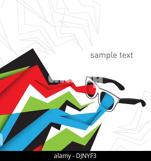 Abstract designed layout with sunglasess Stock Vector