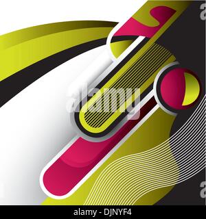 Abstract design with futuristic elements Stock Vector