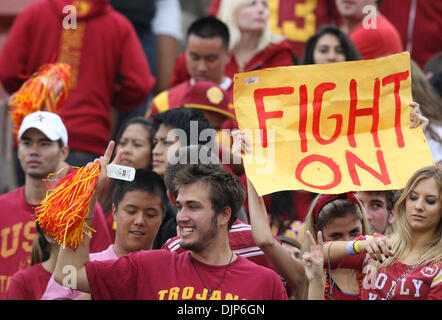 Apr. 10, 2008 - Los Angeles, California, U.S. - Southern California fans in the first half during a NCAA, PAC 10 football game at the Los Angeles Memorial Coliseum on Saturday, October 16, 2010, in Los Angeles. (SGVN/Staff Photo by Keith Birmingham/SPORTS) (Credit Image: © San Gabriel Valley Tribune/ZUMApress.com) Stock Photo