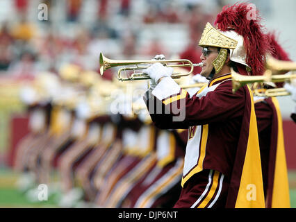 Apr. 10, 2008 - Los Angeles, California, U.S. - The USC marching band during a NCAA, PAC 10 football game as USC beat Cal 48-14 at the Los Angeles Memorial Coliseum on Saturday, October 16, 2010, in Los Angeles. (SGVN/Staff Photo by Keith Birmingham/SPORTS) (Credit Image: © San Gabriel Valley Tribune/ZUMApress.com) Stock Photo