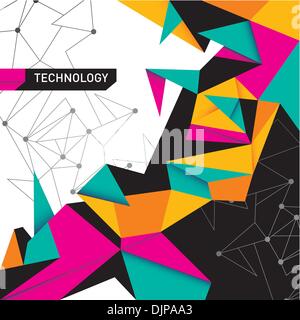 Abstract technology background in color Stock Vector