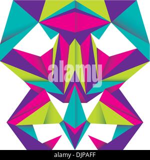 Angular abstraction with colorful objects Stock Vector