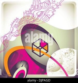 Artistic conceptual abstraction in color Stock Vector