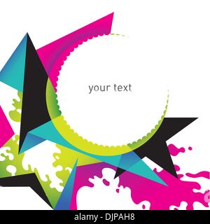 Artistic modish background with designed shapes Stock Vector