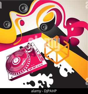 Artistic urban party background with abstraction Stock Vector