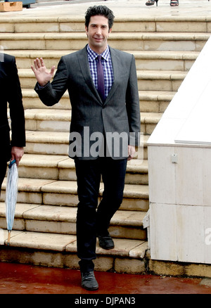 David Schwimmer leaving a photocall for 'Madagascar 3' during 65th annual Cannes Film Festival Cannes France - 18.05.12 Stock Photo