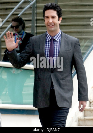 David Schwimmer leaving a photocall for 'Madagascar 3' during 65th annual Cannes Film Festival Cannes France - 18.05.12 Stock Photo