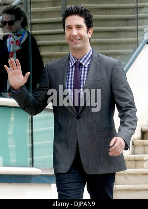 David Schwimmer leaving a photocall for 'Madagascar 3' during 65th annual Cannes Film Festival Cannes France - 18.05.12 Stock Photo