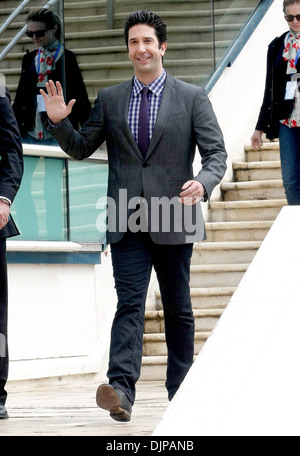 David Schwimmer leaving a photocall for 'Madagascar 3' during 65th annual Cannes Film Festival Cannes France - 18.05.12 Stock Photo