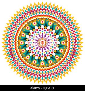 Colorful modern arabesque with stylish shapes Stock Vector