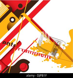 Conceptual modern layout with composed objects Stock Vector
