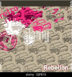 Conceptual retro designed wallpaper Stock Vector