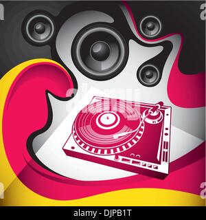 Conceptual urban party background with abstraction Stock Vector