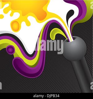 Designed abstract banner with liquid shapes Stock Vector