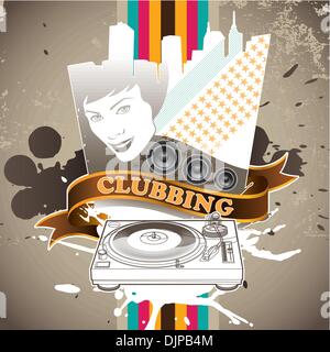 Designed clubbing banner Stock Vector