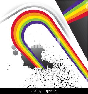 Designed conceptual background with rainbow Stock Vector