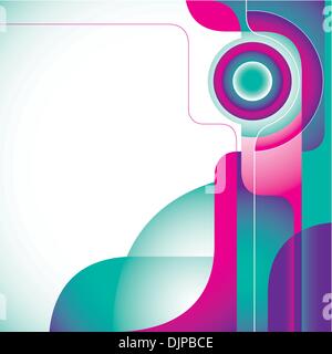 Designed futuristic abstraction in color Stock Vector