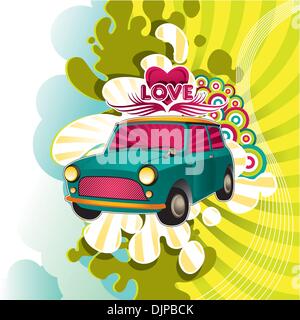 Designed hippie artistic banner Stock Vector