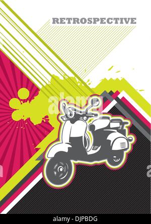 Designed poster with retro graphic elements Stock Vector