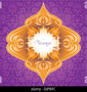 Elegant vintage background with floral shapes Stock Vector